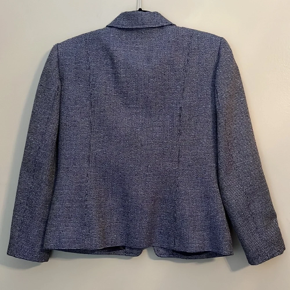 Pendleton Petite Vintage Classic Wool Blend Blue Tweed Blazer Size 6P